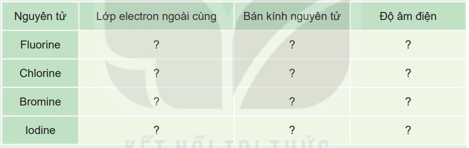 Giải Hóa 10 Kết nối tri thức Bài 21: Nhóm Halogen