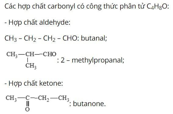 Hóa 11 Kết nối tri thức Bài 23: Hợp chất Carbonyl