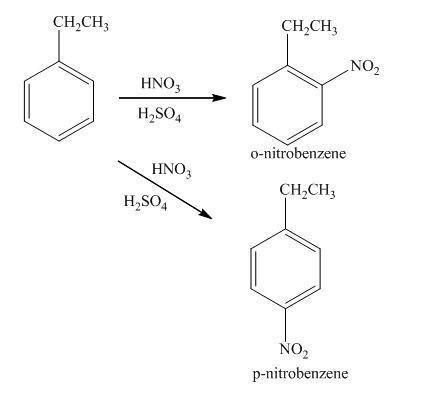 Viết phương trình phản ứng của ethylbenzene với các tác nhân sau
