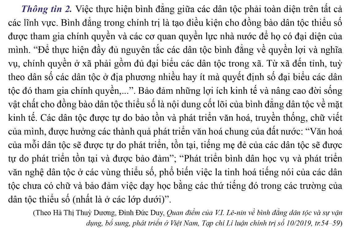 Kinh tế Pháp luật 11 Cánh diều Bài 12: Quyền bình đẳng giữa các dân tộc, tôn giáo