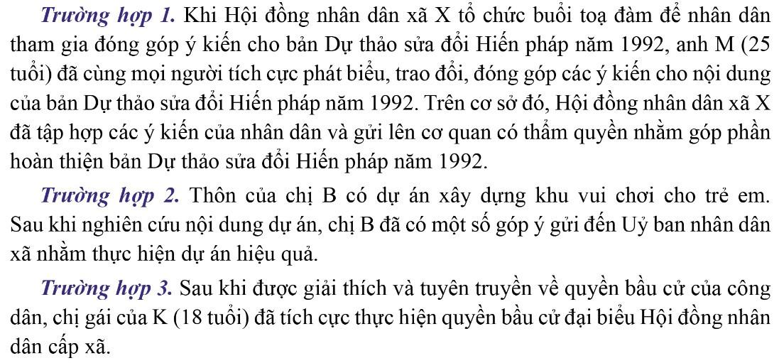 Kinh tế Pháp luật 11 Cánh diều Bài 13: Quyền và nghĩa vụ của công dân trong tham gia quản lí nhà nước và xã hội