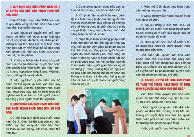 Kinh tế Pháp luật 11 Cánh diều Bài 17: Quyền bất khả xâm phạm về thân thể, được pháp luật bảo hộ về tính mạng, sức khỏe, danh dự và nhân phẩm