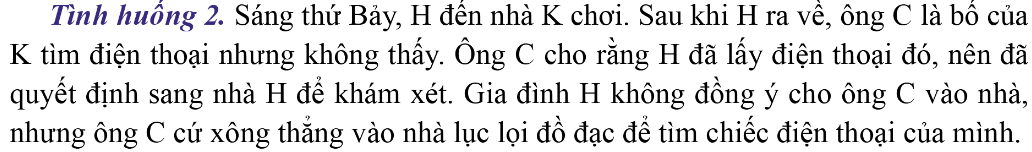 Kinh tế Pháp luật 11 Cánh diều Bài 18: Quyền bất khả xâm phạm về chỗ ở