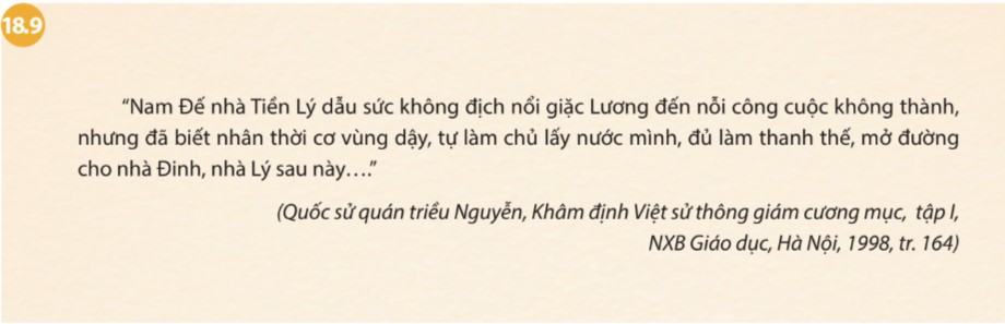 Lịch sử 6 Chân trời sáng tạo Bài 18: Các cuộc đấu tranh giành độc lập dân tộc trước thế kỉ X
