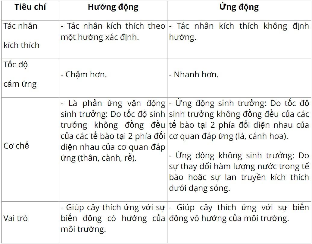 Sinh 11 Cánh diều Bài 12: Cảm ứng ở thực vật