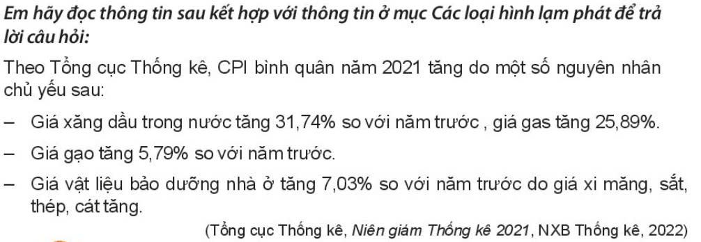 Kinh tế Pháp luật 11 Kết nối tri thức Bài 3: Lạm phát
