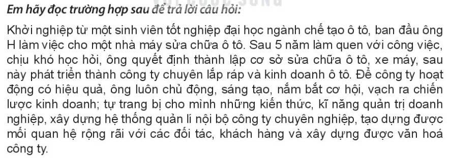 Kinh tế Pháp luật 11 Kết nối tri thức Bài 6: Ý tưởng, cơ hội kinh doanh và các năng lực cần thiết của người kinh doanh