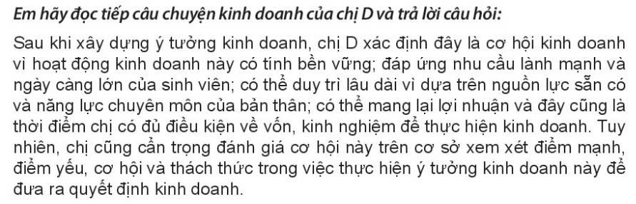 Kinh tế Pháp luật 11 Kết nối tri thức Bài 6: Ý tưởng, cơ hội kinh doanh và các năng lực cần thiết của người kinh doanh