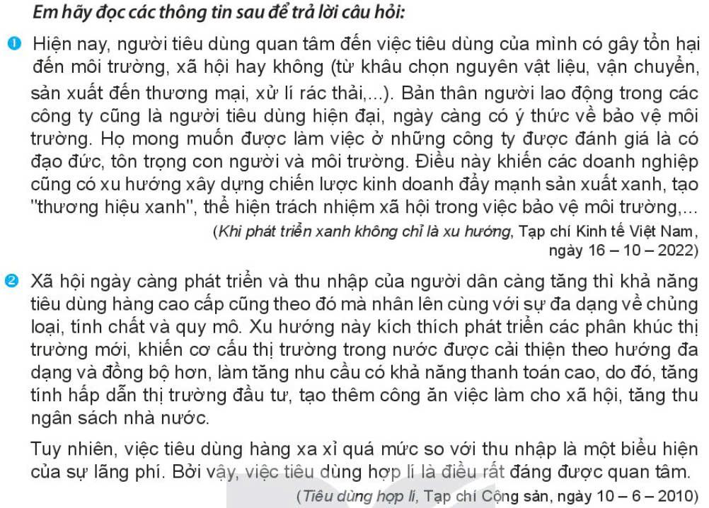 Kinh tế Pháp luật 11 Kết nối tri thức Bài 8: Văn hóa tiêu dùng