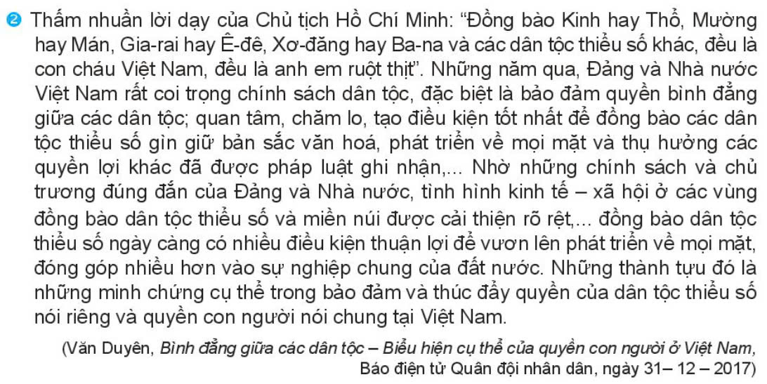 Kinh tế Pháp luật 11 Kết nối tri thức Bài 11: Quyền bình đẳng giữa các dân tộc